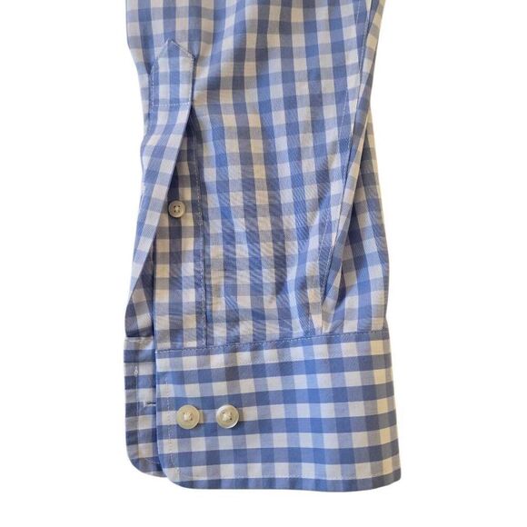 Charles Tyrwhitt Mens Classic Gingham Weekend Button Down Shirt Blue White Large - Picture 6 of 11